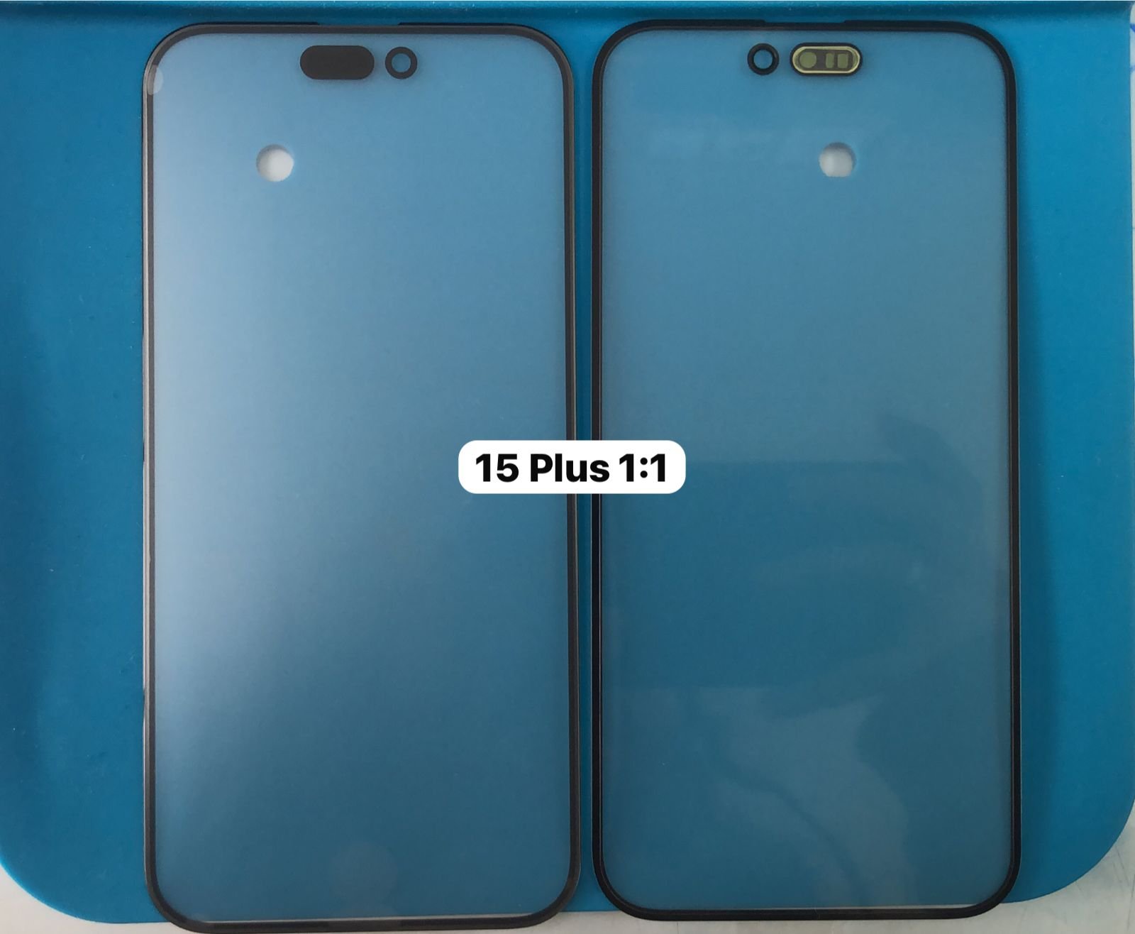 IPHONE 15 PLUS VIDRO + OCA * FURO ORIGINAL 1:1